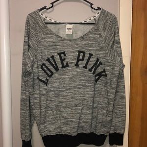 PINK long sleeve- gray